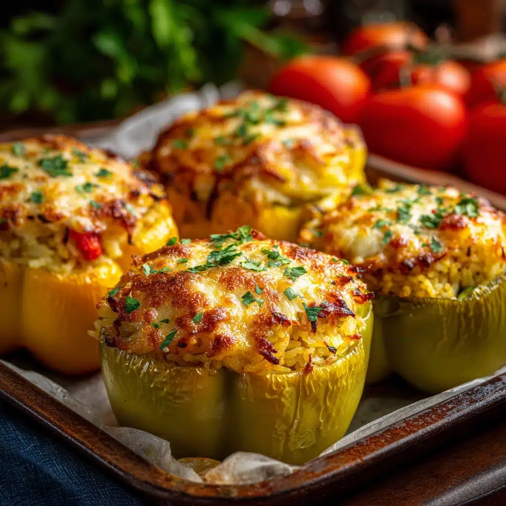Easy Vegetarian Stuffed Bell Peppers with Rice Recipe - Recipe Image