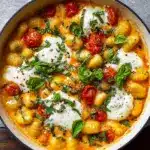 30 Minute Creamy Tomato Gnocchi with Burrata Recipe