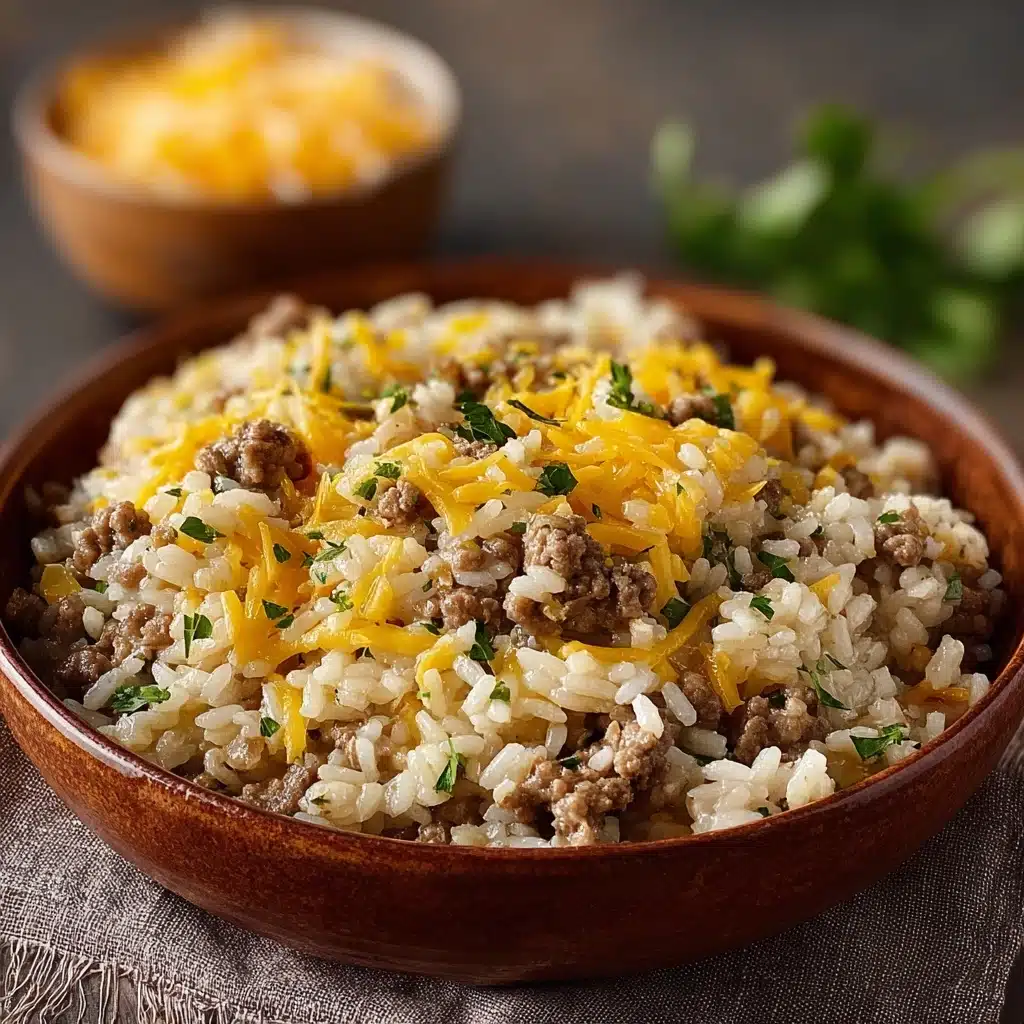 Cheesy Hamburger Rice Casserole Recipe - Recipe Image