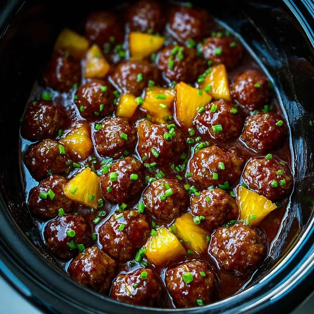 Crockpot Hawaiian Meatballs Recipe - Recipe Image