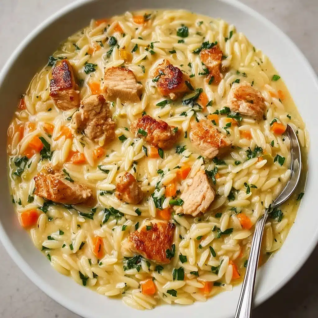 Creamy Chicken Pot Pie Orzo Recipe - Recipe Image