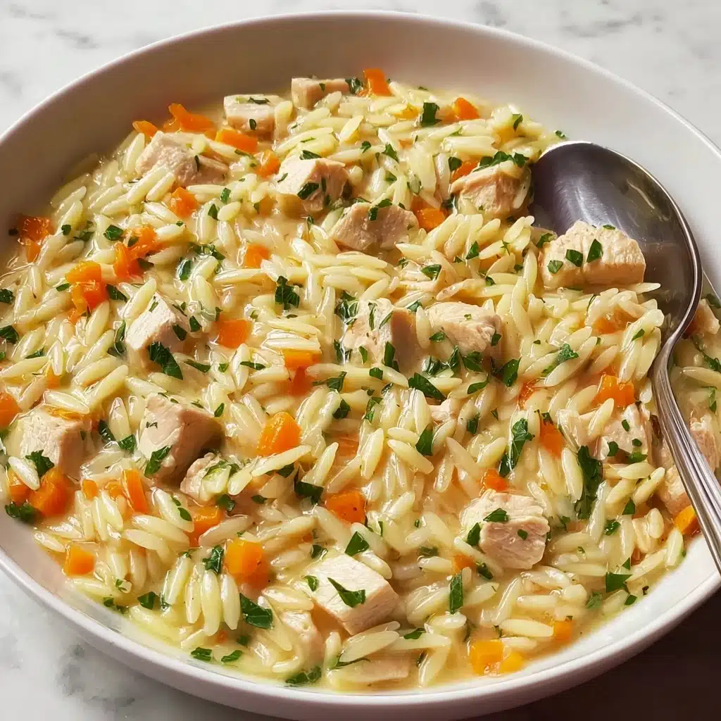 Creamy Chicken Pot Pie Orzo Recipe - Recipe Image