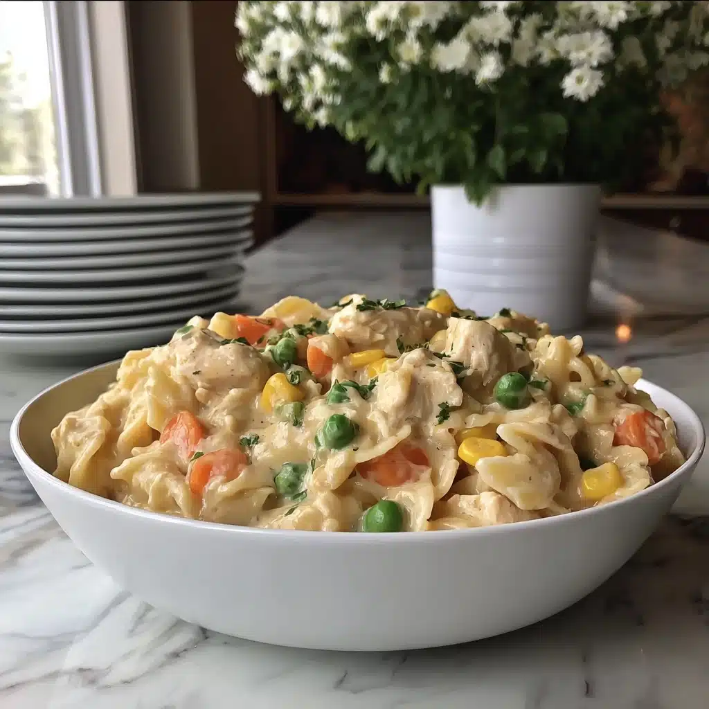 Quick Chicken Pot Pie Pasta Recipe - Recipe Image