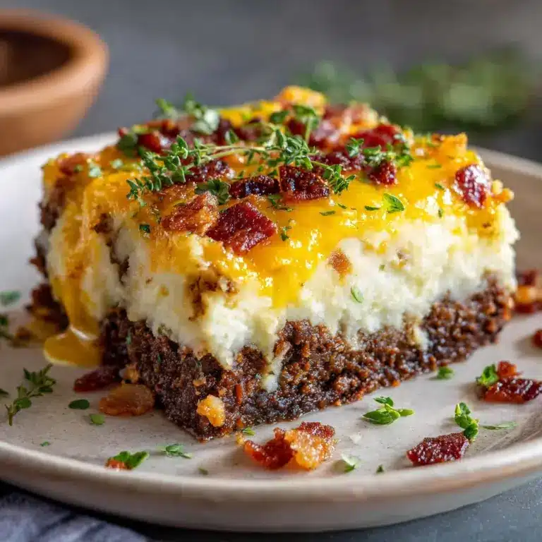 Meatloaf with Mashed Potatoes and Cheese Recipe