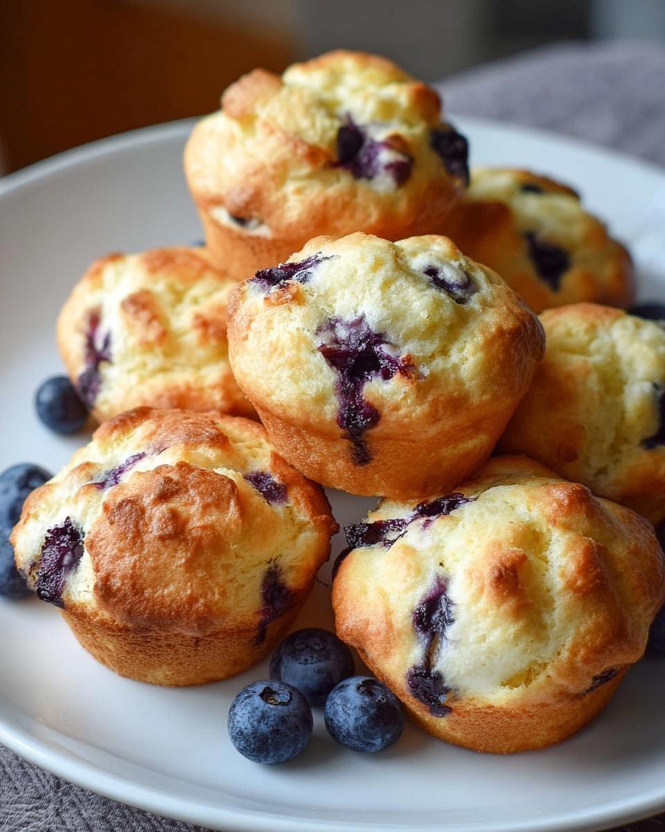 A black muffin tin filled with golden brown blueberry muffins, each with a slightly domed top showing pockets of deep blue blueberries inside, sprinkled lightly with coarse sugar crystals. The muffins have a rough texture on top with some parts puffed up higher than others, showing a mix of light golden and darker toasted browns. In the foreground, there is a white scalloped bowl filled with fresh, plump blueberries that are deep blue and shiny. The setup is placed on a white marbled surface with soft natural lighting. photo taken with an iphone --ar 4:5 --v 7