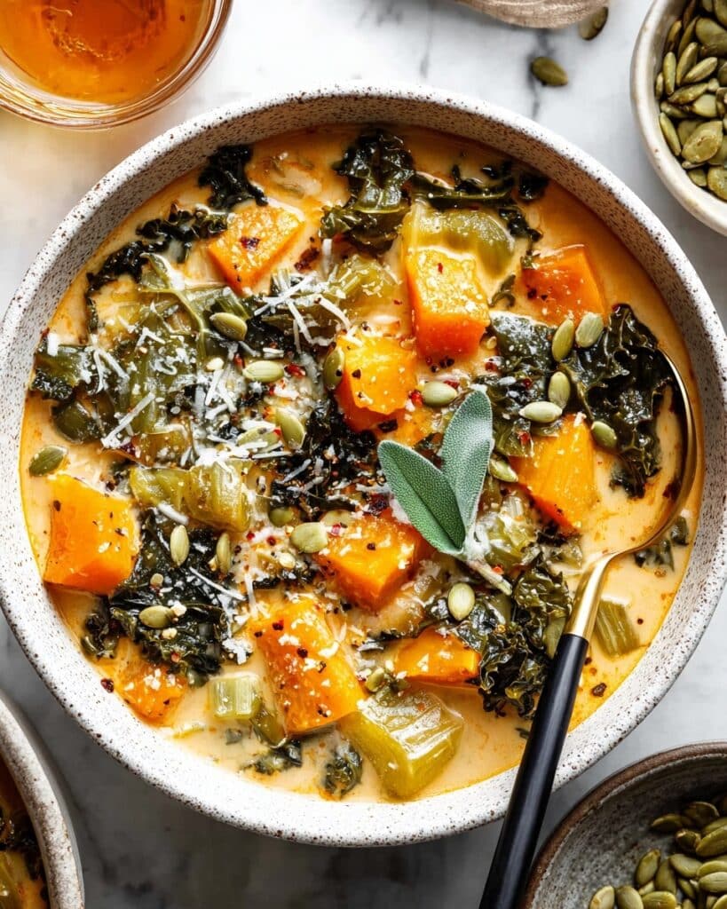 Butternut Squash, Kale, and White Bean Soup Recipe