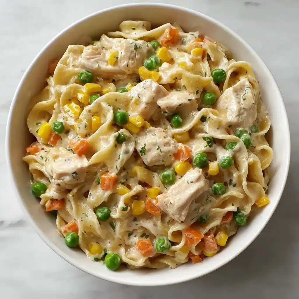 Quick Chicken Pot Pie Pasta Recipe - Recipe Image