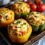 Easy Vegetarian Stuffed Bell Peppers with Rice Recipe