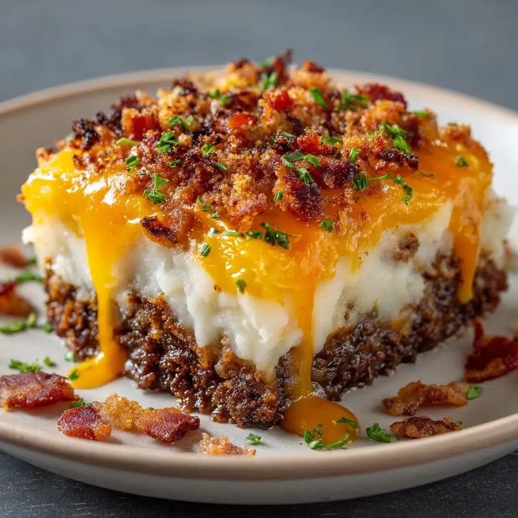 Meatloaf with Mashed Potatoes and Cheese Recipe - Recipe Image