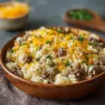 Cheesy Hamburger Rice Casserole Recipe