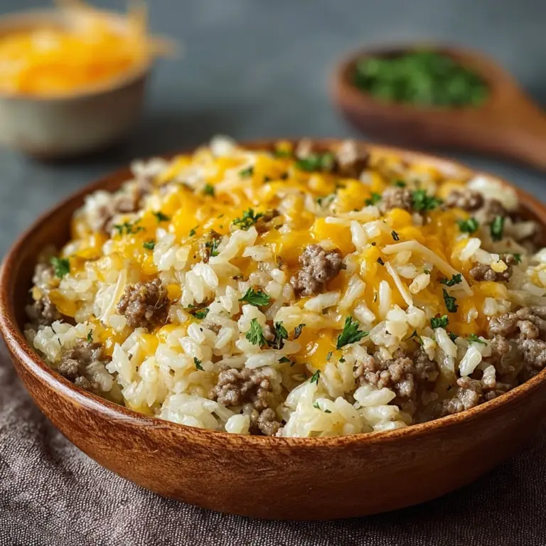 Cheesy Hamburger Rice Casserole Recipe