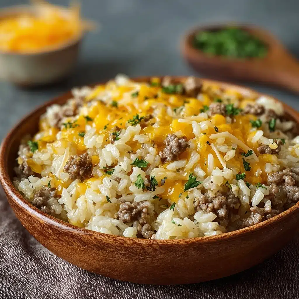 Cheesy Hamburger Rice Casserole Recipe