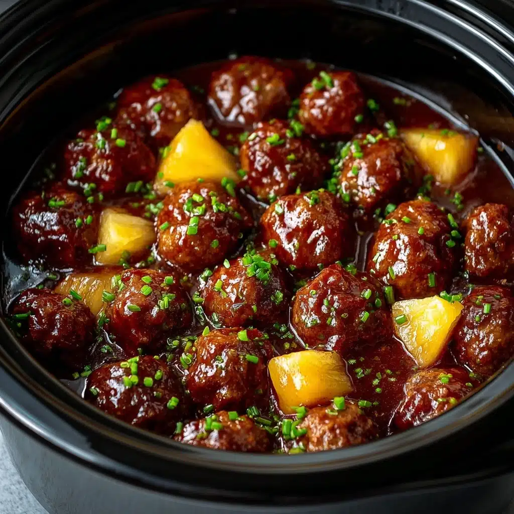 Crockpot Hawaiian Meatballs Recipe - Recipe Image