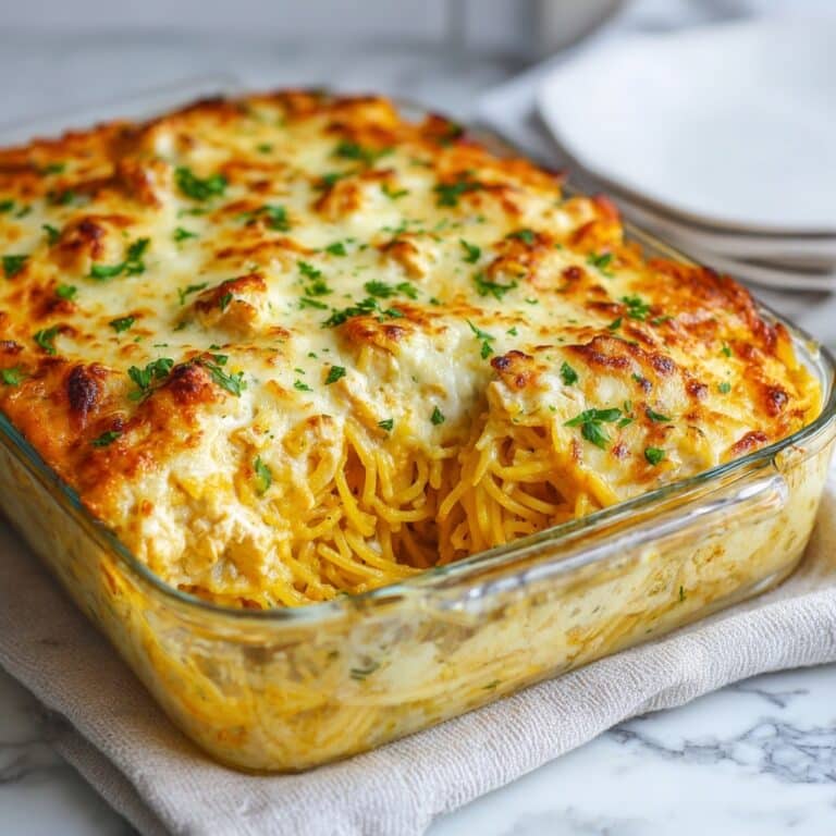 Cheesy Chicken Spaghetti Casserole Recipe