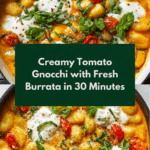 30 Minute Creamy Tomato Gnocchi with Burrata Recipe