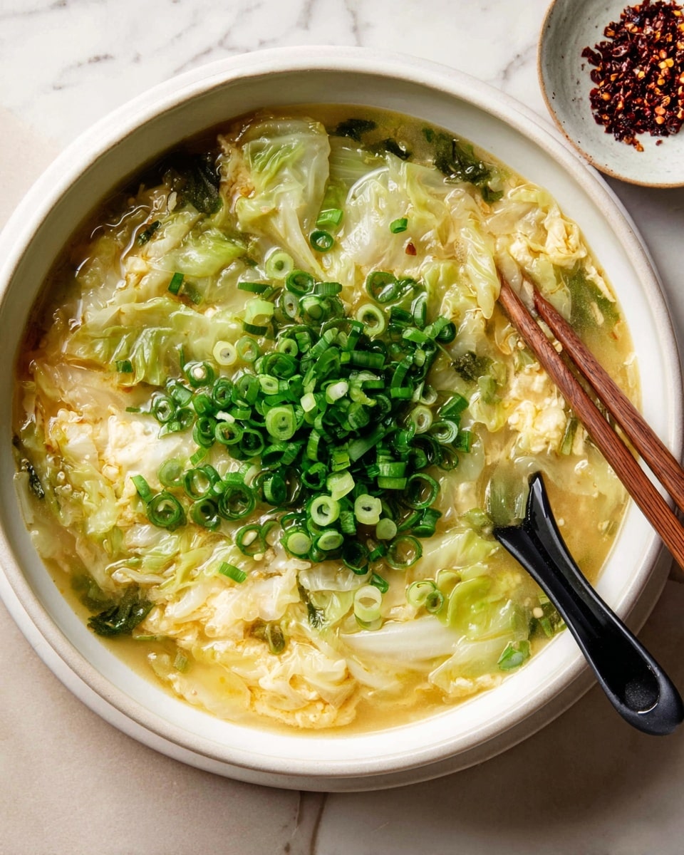 Napa Cabbage Egg Drop Soup Recipe
