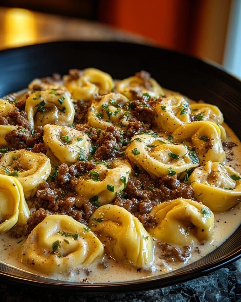 Cheesesteak Tortellini in Rich Provolone Sauce Recipe