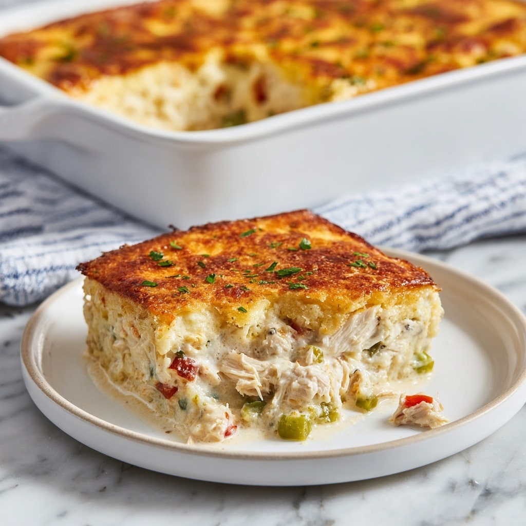 A baked dish in a clear rectangular glass baking pan sits on a black stovetop, showing a golden-brown crust that is slightly uneven with some darker browned spots, hinting at a textured, crispy layer on top. Below the crust, a pale, creamy layer is visible through the glass sides, suggesting a thick filling underneath, likely soft or moist inside. The stovetop has a shiny black surface with round heating elements, and the background is a white marbled texture. The whole scene captures a warm, home-cooked feeling. photo taken with an iphone --ar 4:5 --v 7