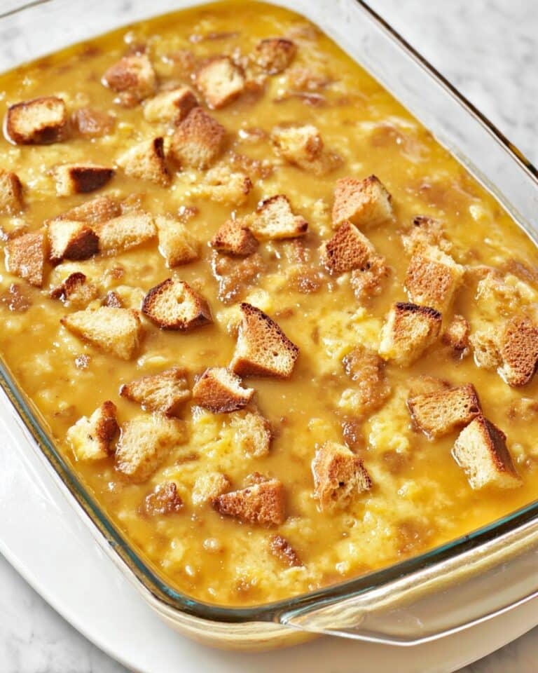 Old Fashioned Bread Pudding with Vanilla Sauce Recipe