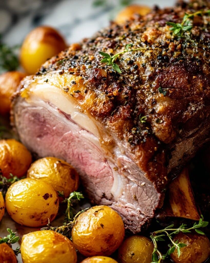Easter Garlic Butter Roasted Leg of Lamb Recipe