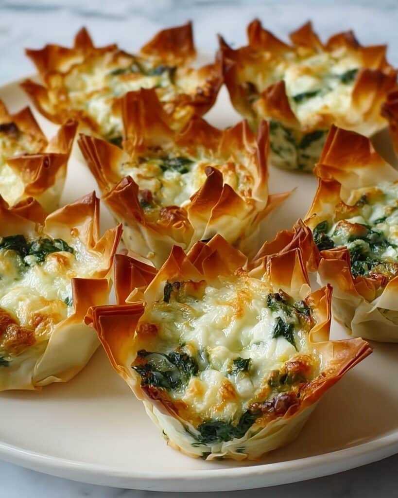 Spinach and Artichoke Wonton Cups Recipe