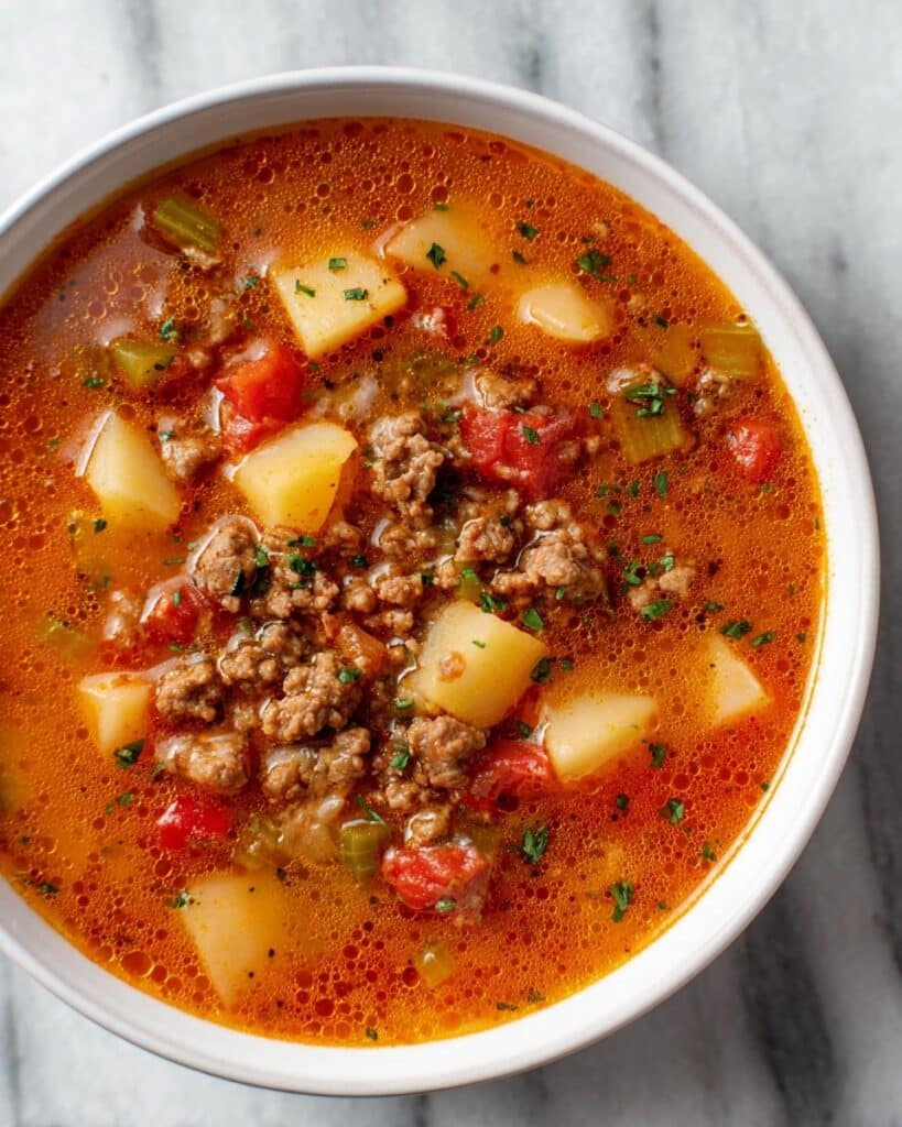 Instant Pot Hamburger Soup Recipe