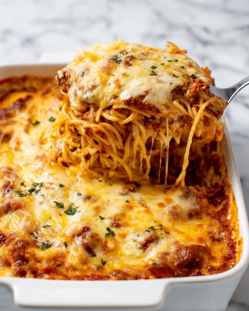 Easy Baked Spaghetti Recipe