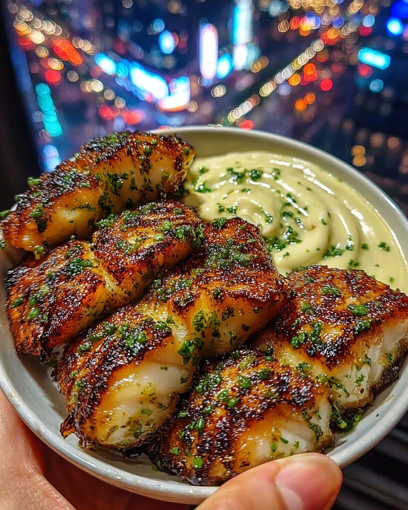 Lemon Butter Fish Bites with Garlic Aioli Recipe