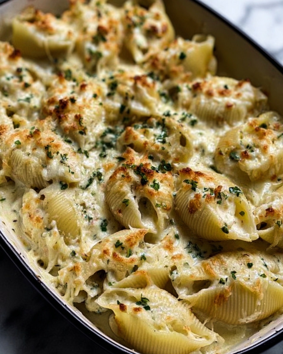 Stuffed Shells with Chicken and Garlic Butter Recipe