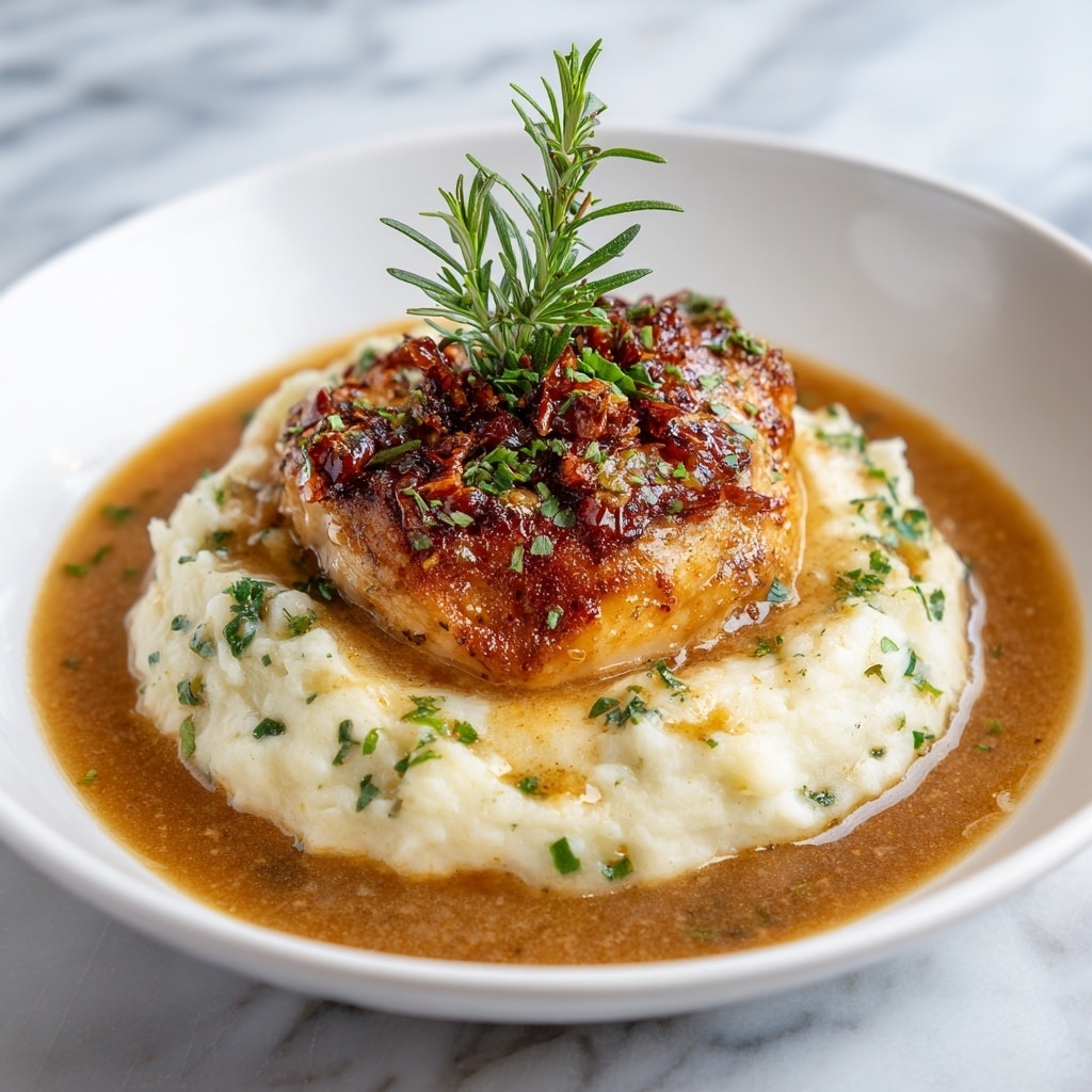 Smothered Chicken Thighs in Creamy Garlic Gravy Recipe