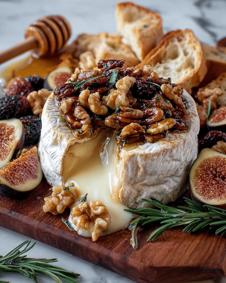 Warm Baked Brie with Figs, Honey, and Pecans Recipe