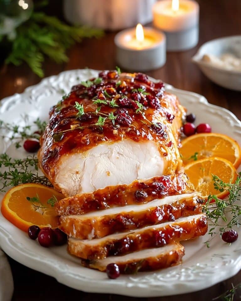 Cranberry Orange Glazed Roast Turkey Breast Recipe