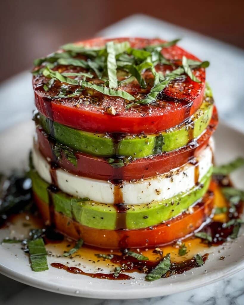 Roasted Tomato Caprese Towers Recipe