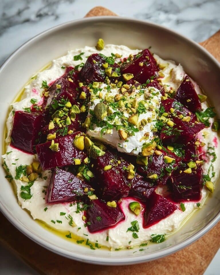 Whipped Feta with Roasted Beets & Pistachios – Creamy Mediterranean Appetizer Recipe