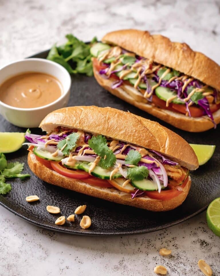 Thai Peanut Veggie Sandwiches Recipe