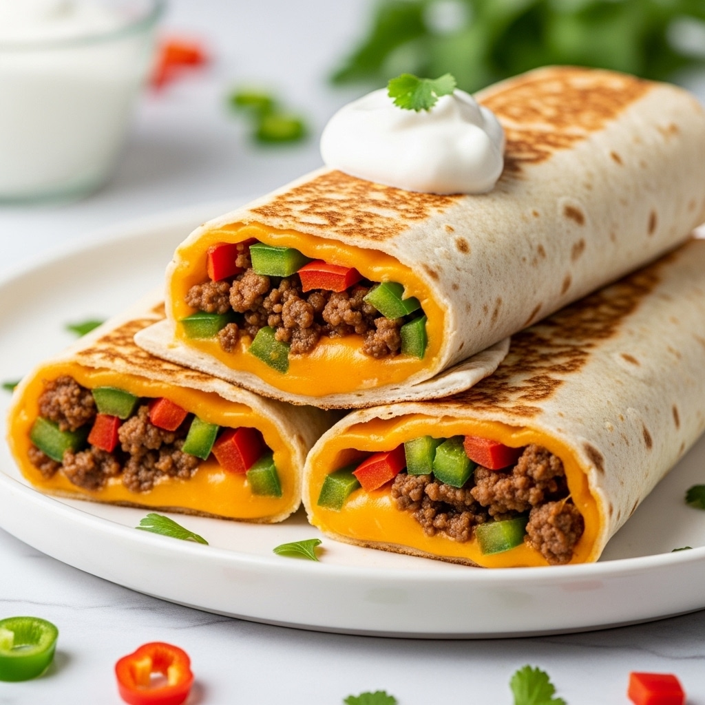 Nacho Cheese Beef Wrap Recipe