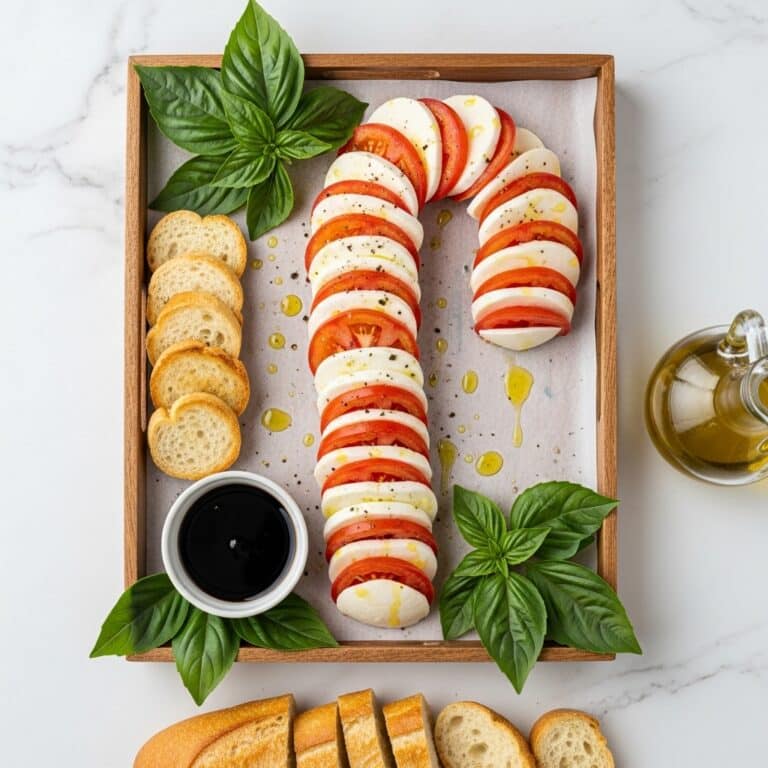 Candy Cane Caprese Board Recipe