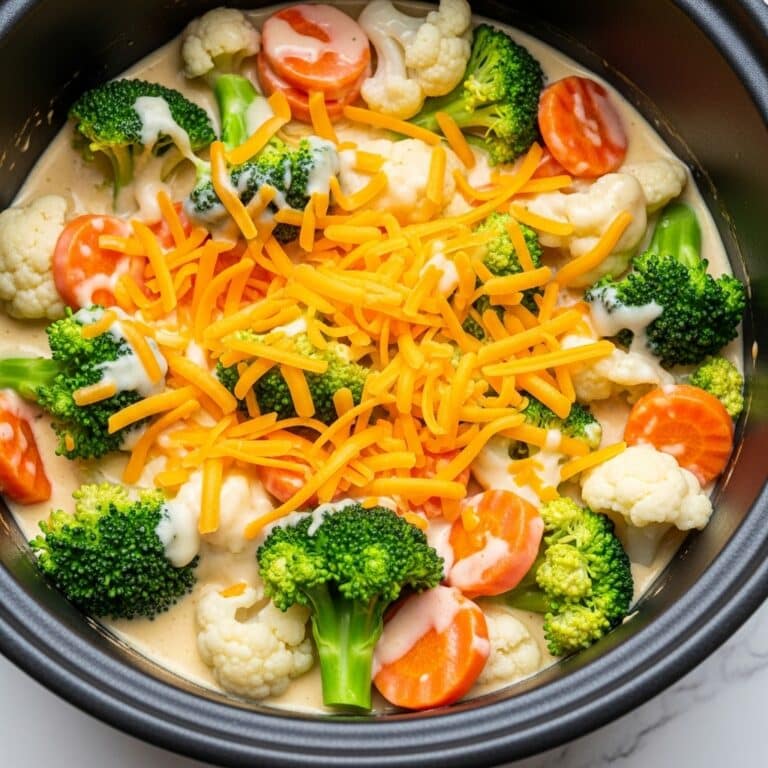 Slow Cooker Cheesy Vegetable Casserole Recipe