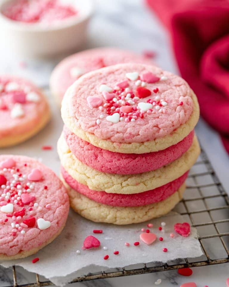 Valentine’s Day Strawberry Cake Mix Cookies Recipe