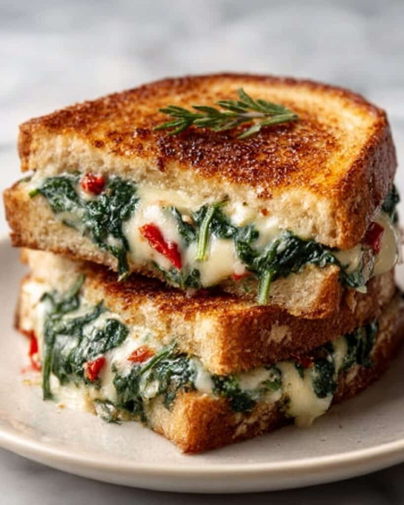 Sun-Dried Tomato, Spinach, and Ricotta Grilled Cheese Recipe