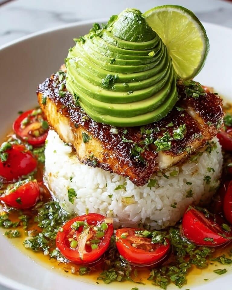 Honey Lime Chicken & Avocado Rice Stack Recipe