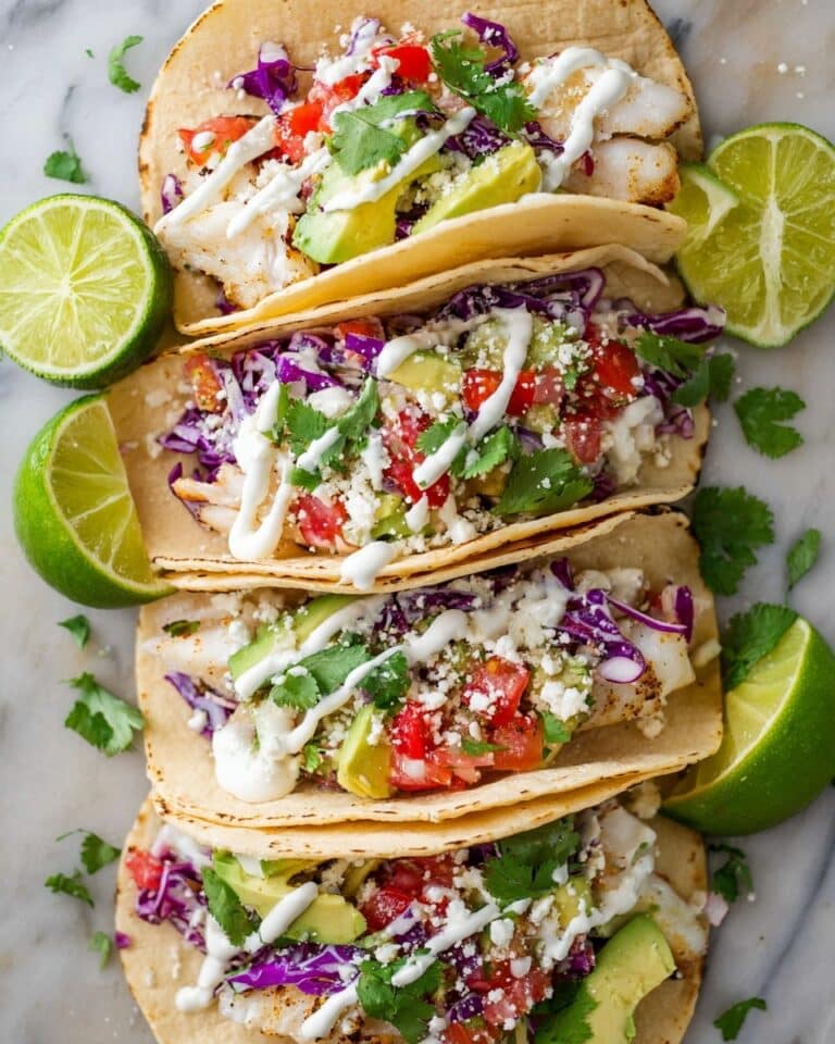 Fish Tacos with Homemade Taco Sauce Recipe