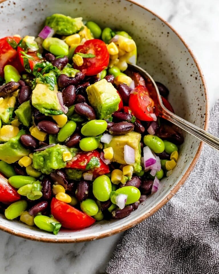 Edamame Salad with Corn, Black Beans, and Avocado Recipe