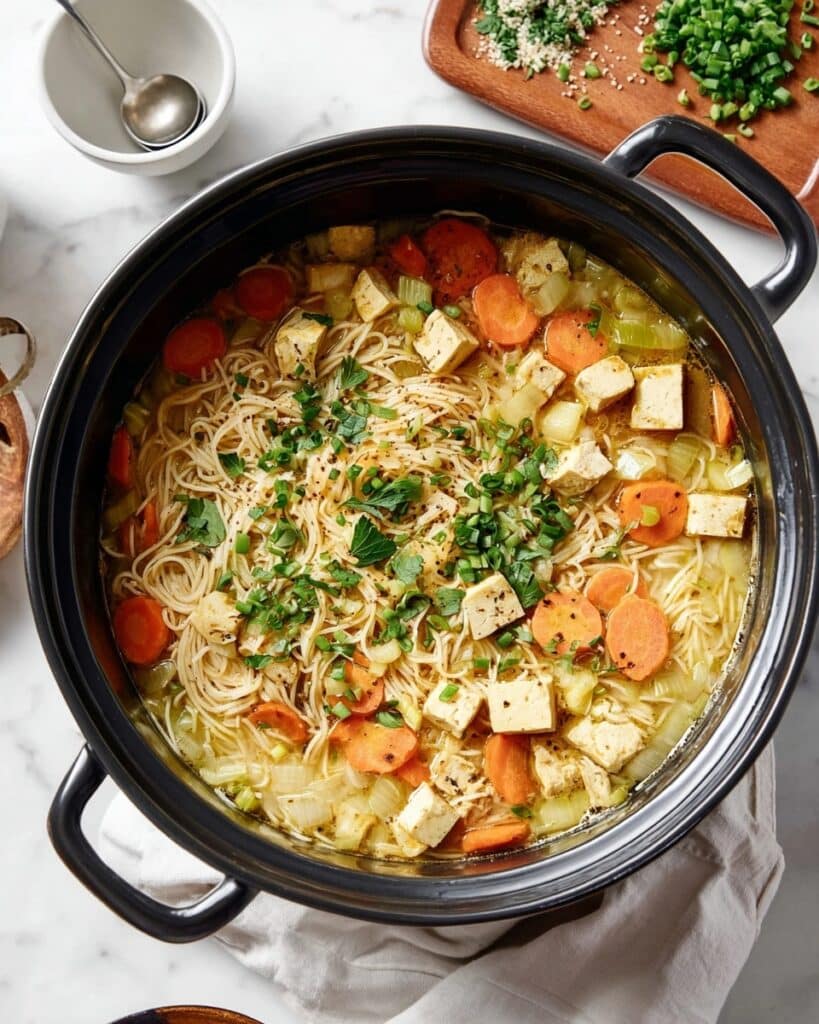 Garlic Ginger Soup With Noodles Recipe