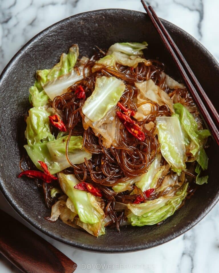 Cabbage Glass Noodles Stir Fry Recipe