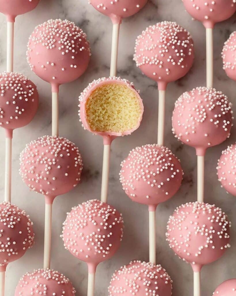 Starbucks-Inspired Vanilla Birthday Cake Pops Recipe
