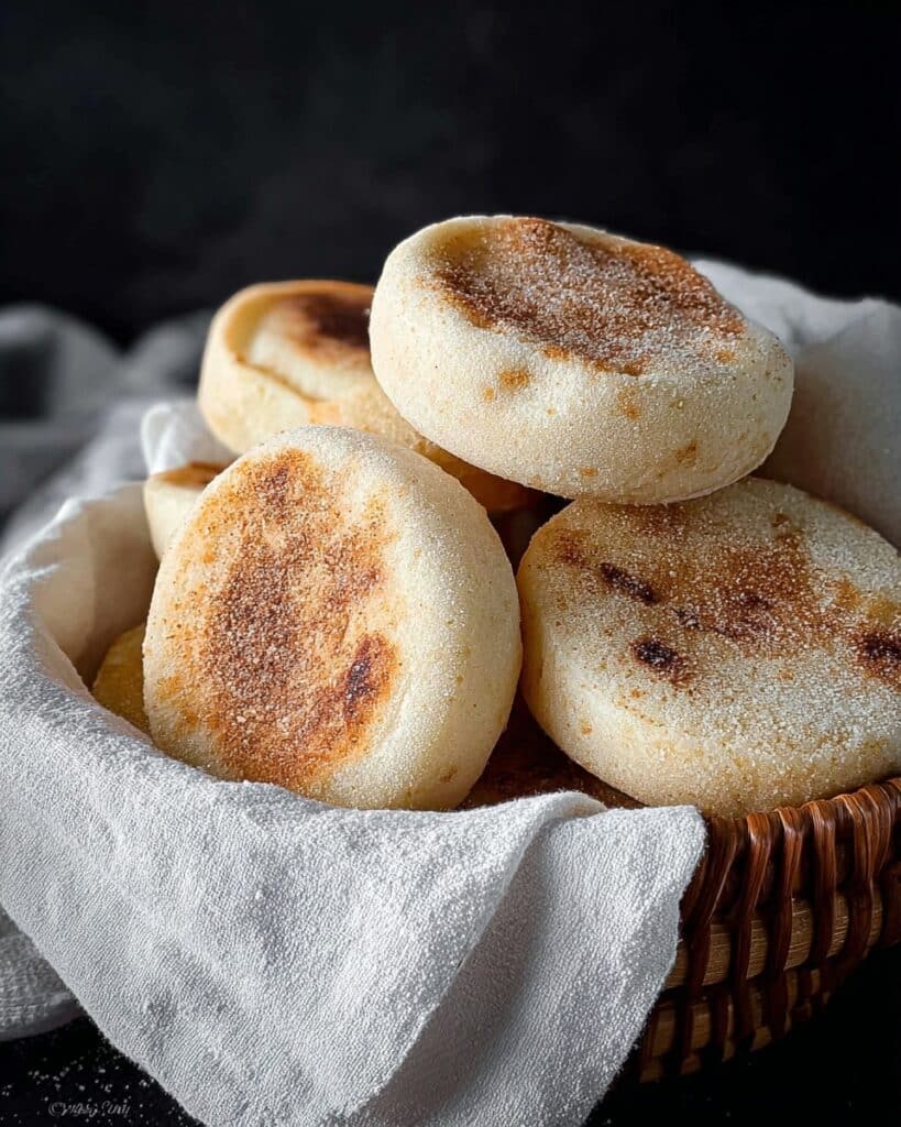 Homemade Sourdough English Muffins Recipe