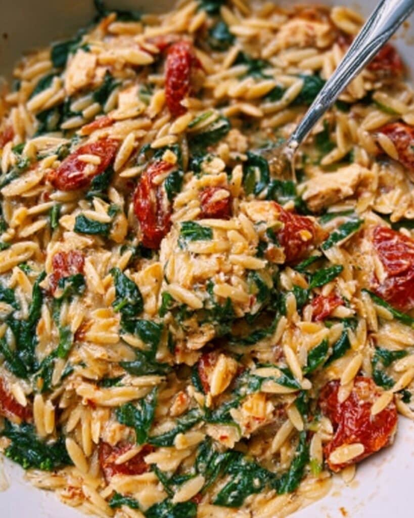 One Pan Marry Me Chicken Orzo Recipe