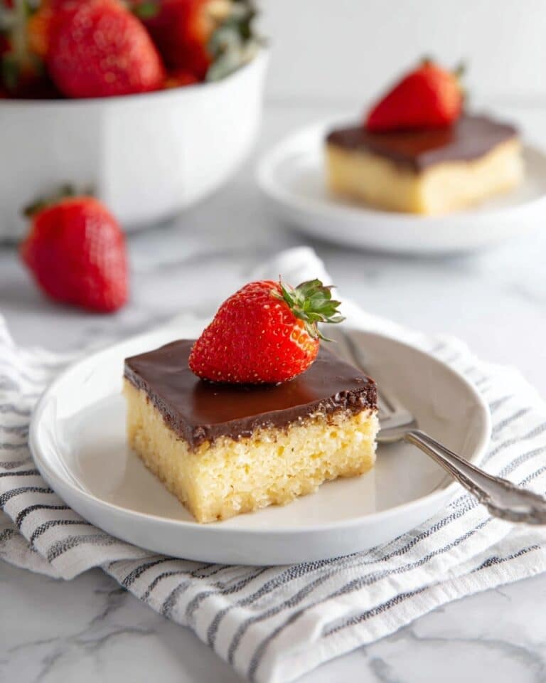 Keto Boston Cream Poke Cake Recipe