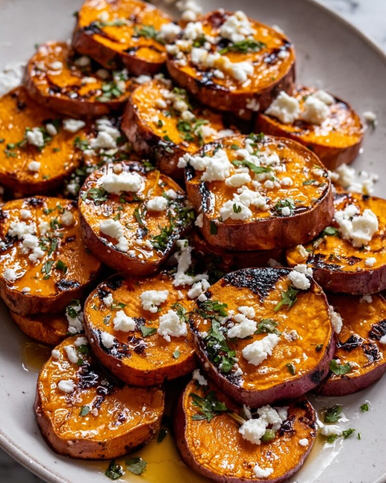 Roasted Sweet Potato Rounds with Honey & Feta Recipe